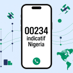 00234 indicatif de quel pays illustration smartphone Nigeria