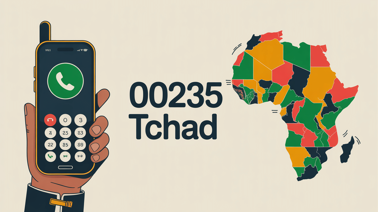 00235 indicatif de quel pays visuel Tchad carte Afrique centrale
