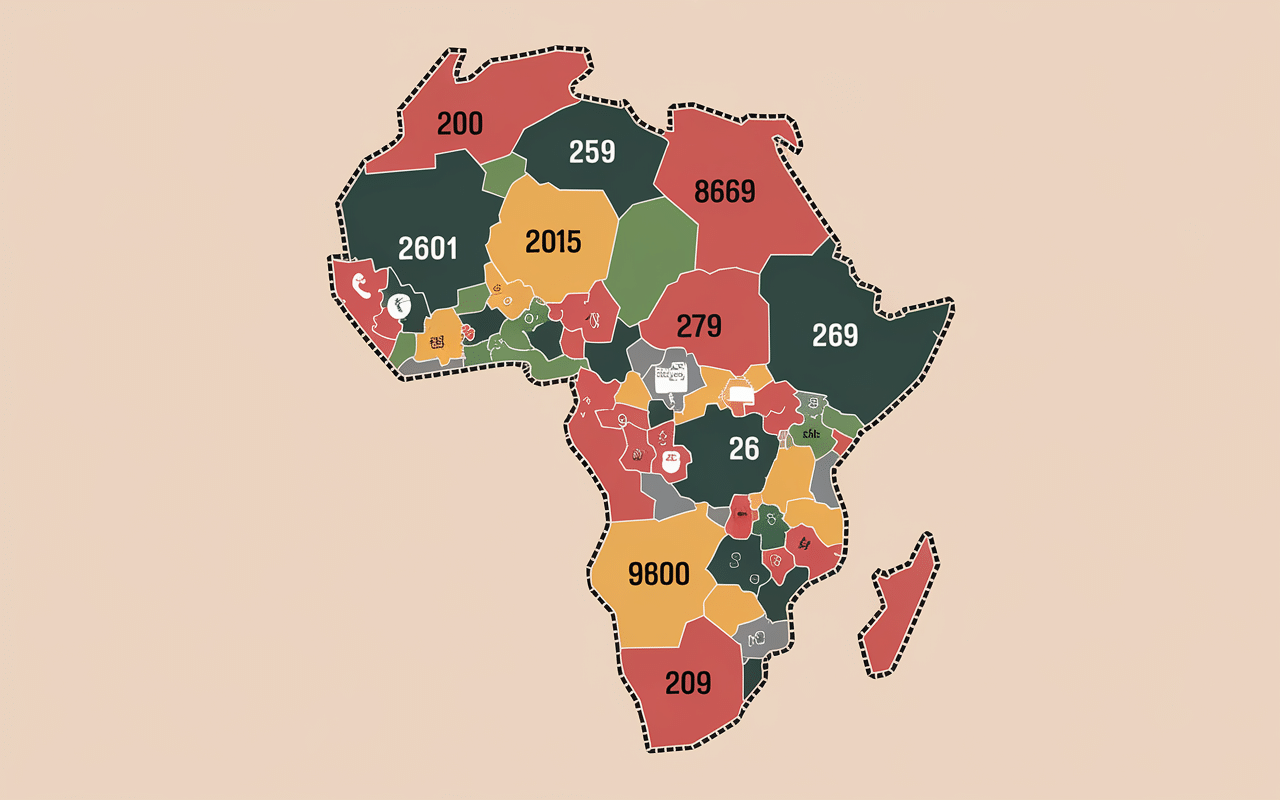 0026 indicatif de quel pays sur carte afrique