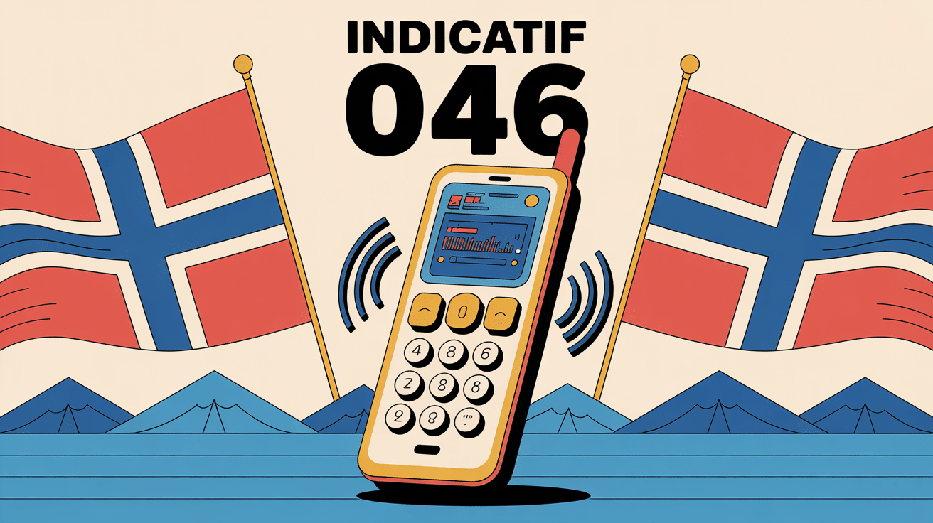 0046 indicatif de quel pays illustration moderne téléphone et drapeaux