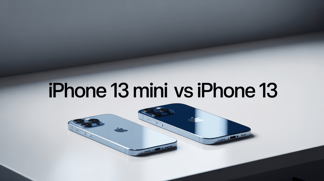 Comparaison iPhone 13 mini vs iPhone 13 côte à côte