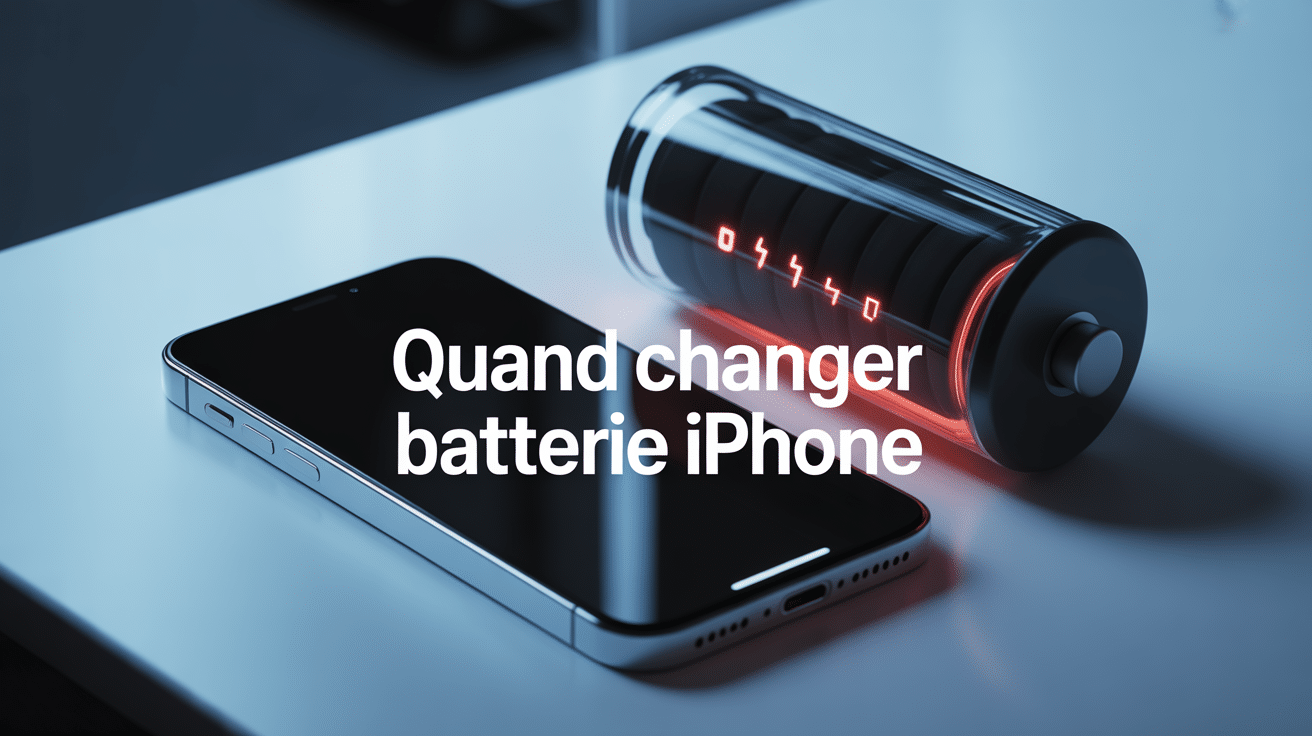 Visuel quand changer batterie iPhone smartphone batterie faible