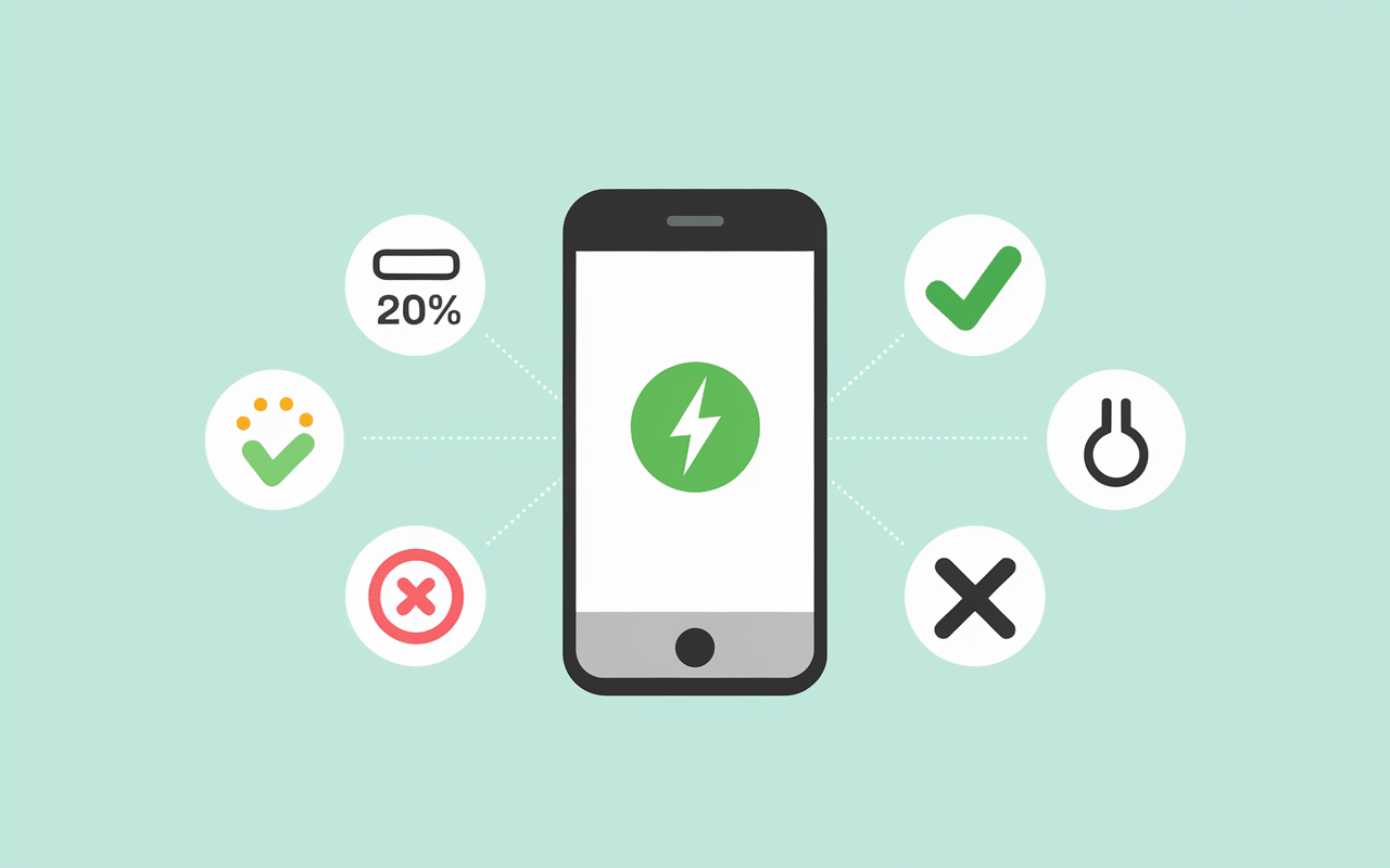 Quand recharger son iPhone bonnes pratiques recharge icons