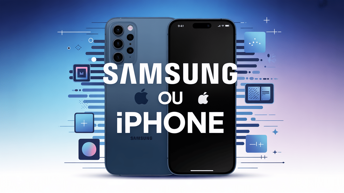 samsung ou iphone deux smartphones élégants