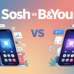 sosh ou b&you comparaison visuelle smartphones et réseaux