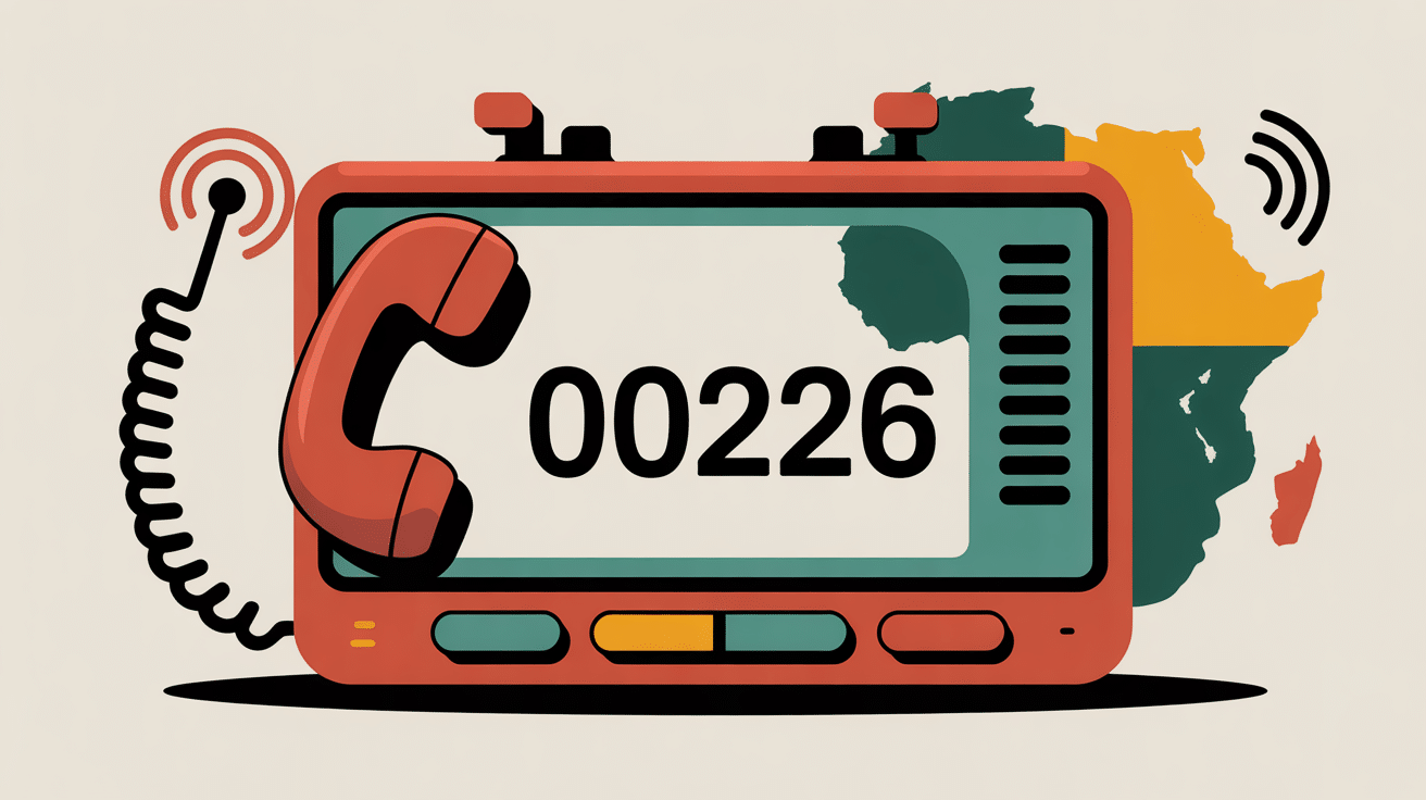 00226 indicatif de quel pays affiche telephone Burkina Faso