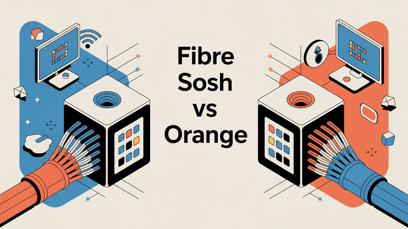 fibre sosh ou orange illustration box fibre