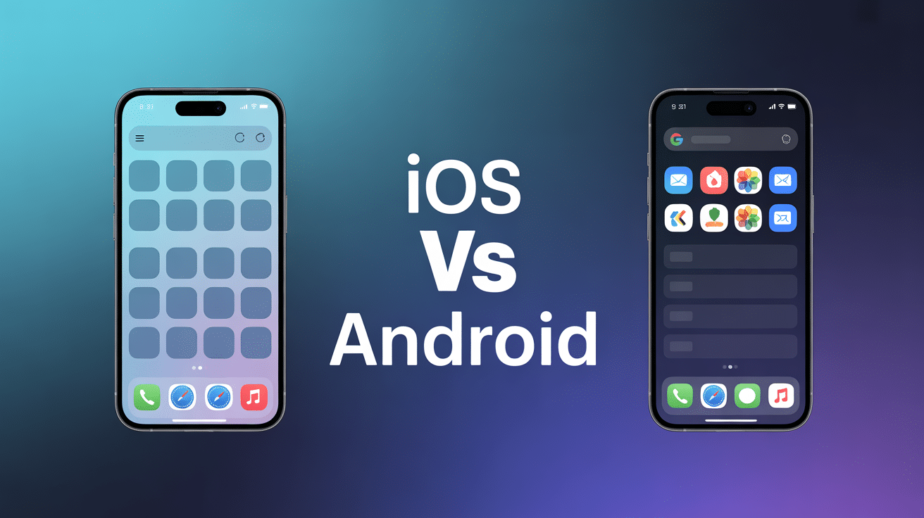 ios ou android interface smartphone comparaison
