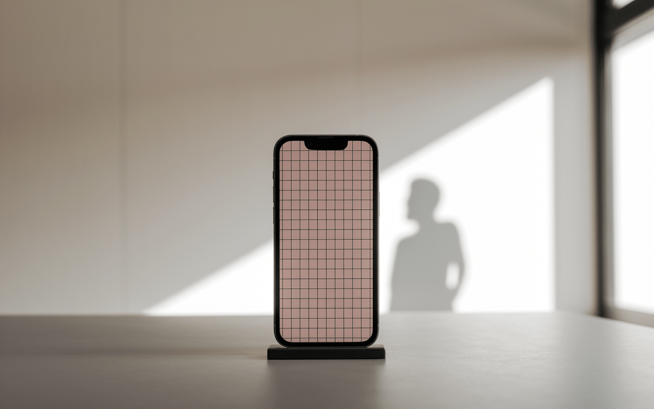 prendre une photo d identité avec son téléphone smartphone face mur blanc