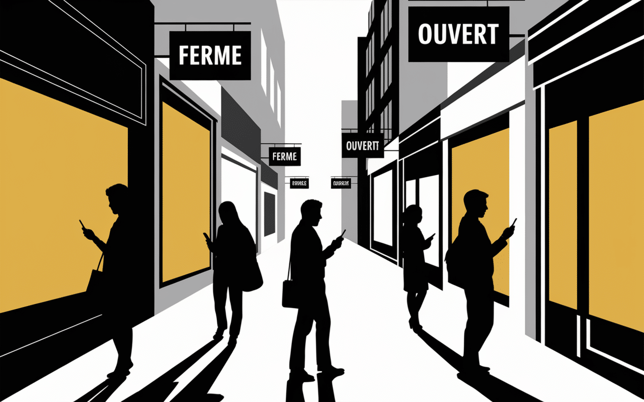 sfr disparition boutiques fermées rue commerçante