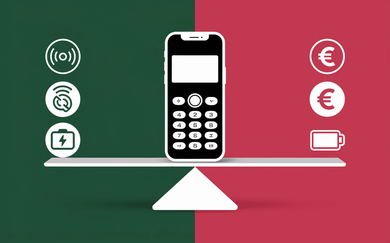 Balance avantages et contraintes telephone fixe fibre