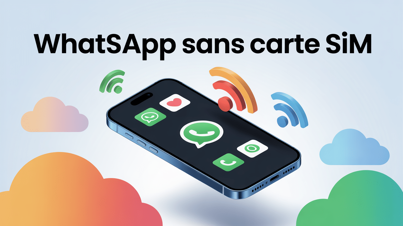 illustration whatsapp sans carte sim smartphone wifi