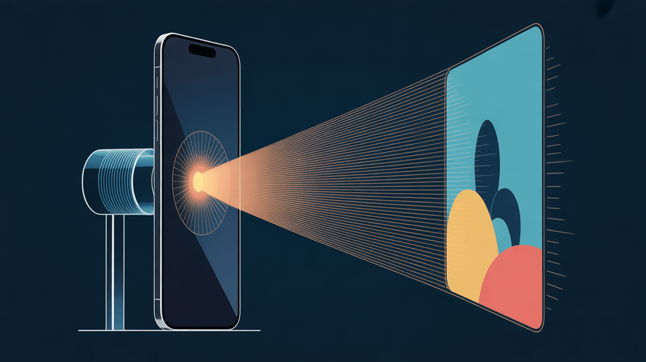 schéma agrandisseur d'écran lentille Fresnel smartphone