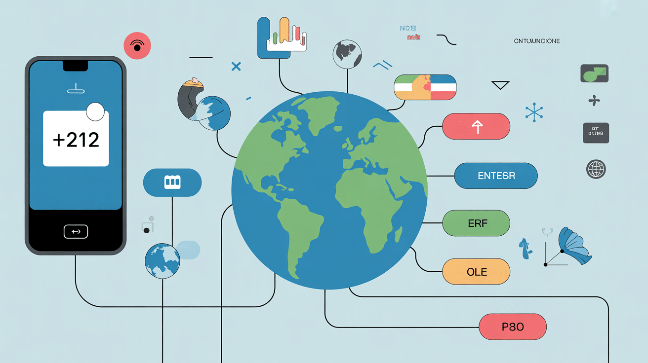 Indicatif 212 quel pays schema education globe
