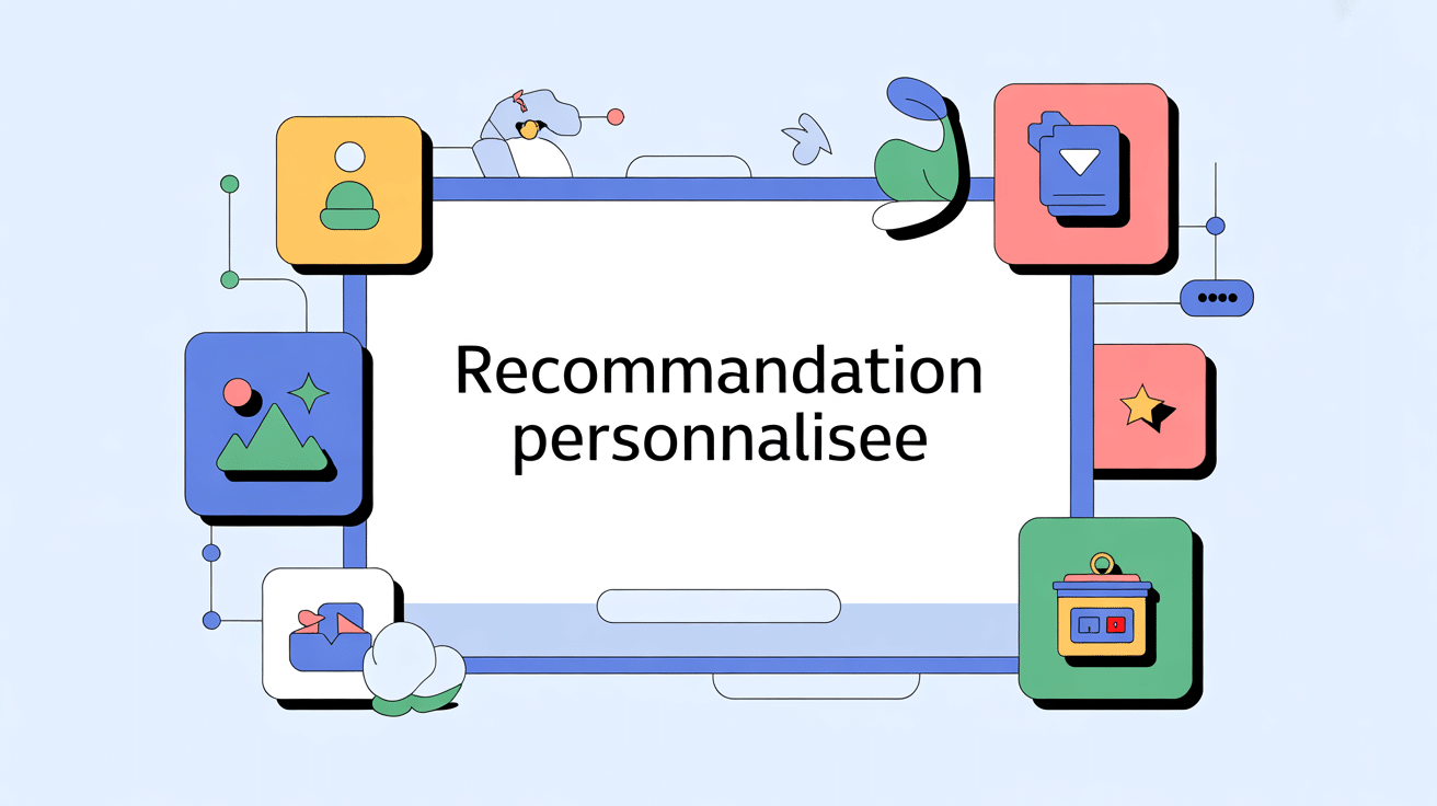quels sites web utilisent des algorithmes de recommandation illustration écran coloré