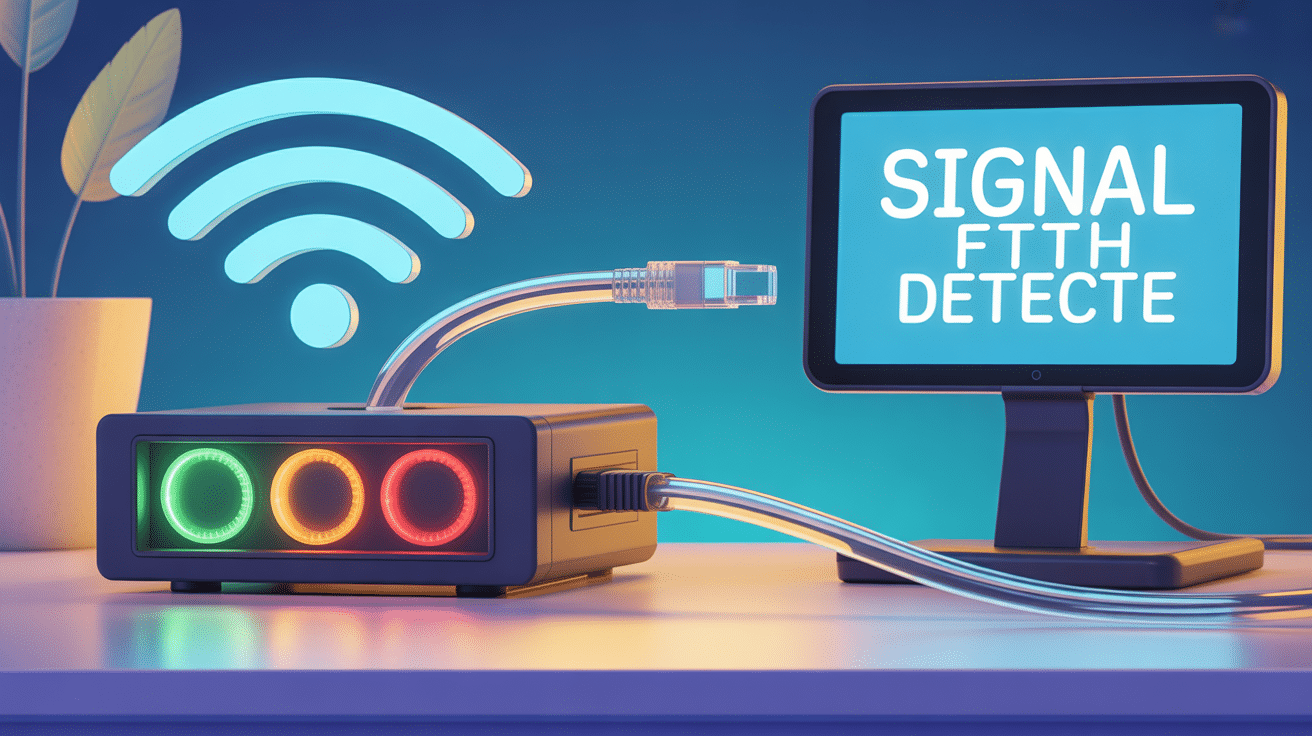signal ftth détecté sur box internet moderne