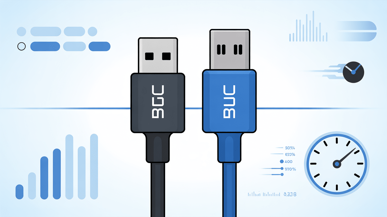 usb 3.0 usb cable versus ancien cable indicateur vitesse