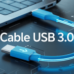 usb 3.0 usb cable bleu transfert données rapide ordinateur