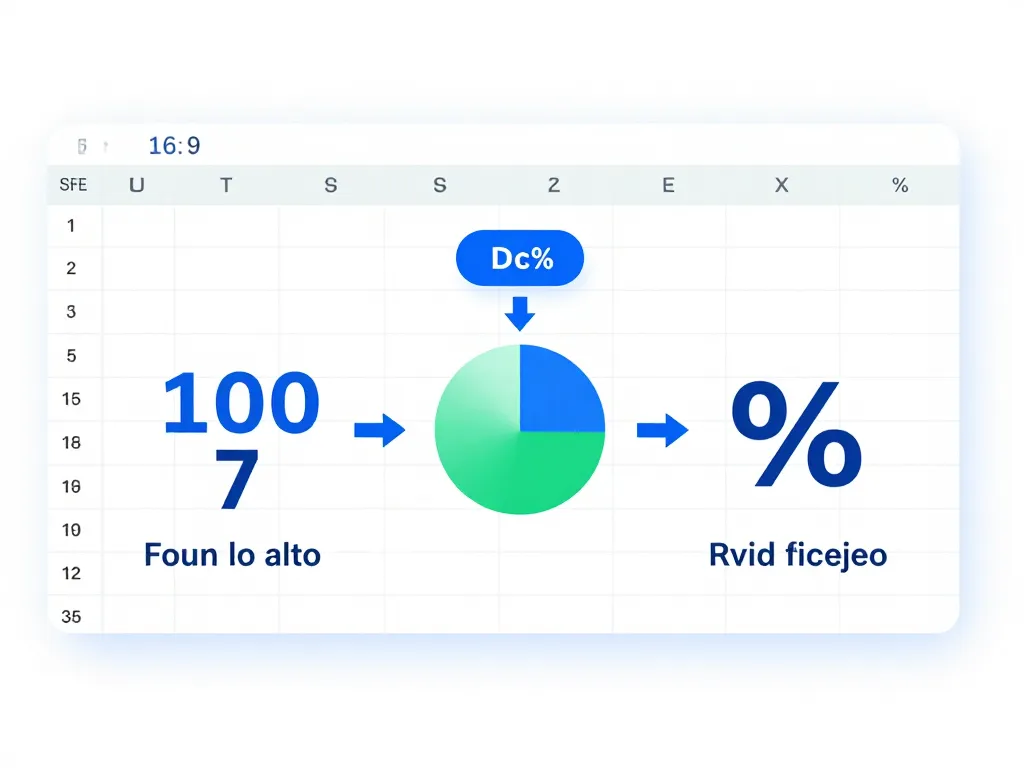 calcul du pourcentage sur excel schéma transformation décimal pourcentage