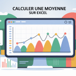 calculer une moyenne sur excel écran graphique coloré