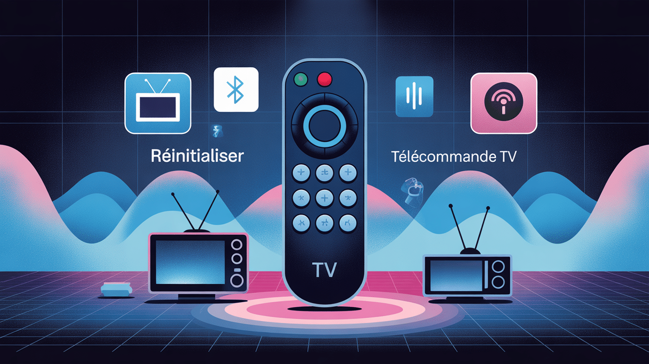 comment réinitialiser une télécommande tv illustration vectorielle