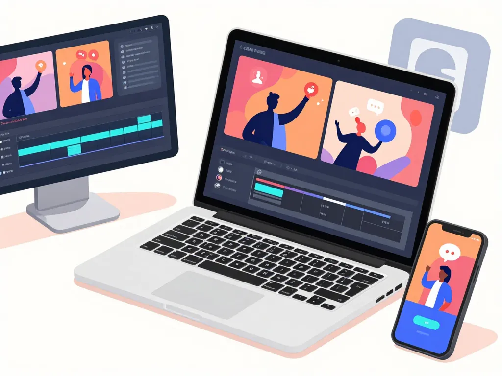 capcut logo sur timeline vidéo et réseaux sociaux