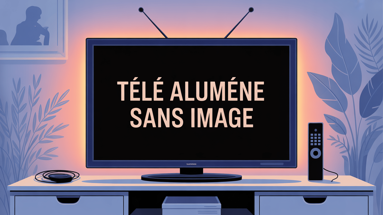 ma tele s'allume mais pas d'image, téléviseur allumé sans image dans salon