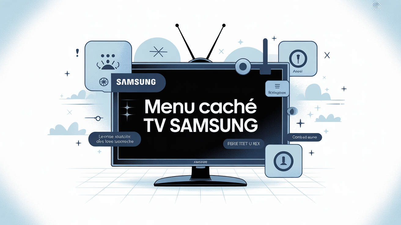 illustration centrale réinitialiser tv samsung menu caché