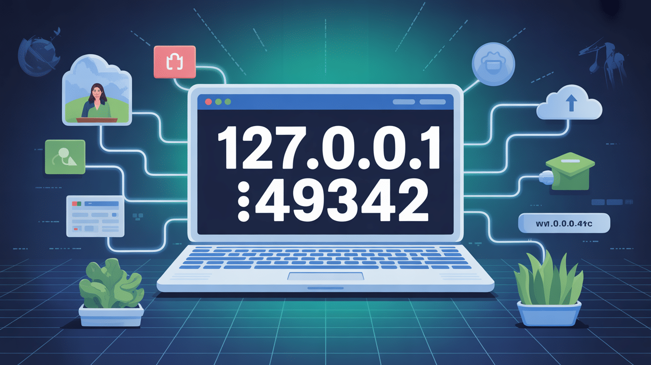 Illustration 127.0.0.1:49342 connexion locale réseau interne