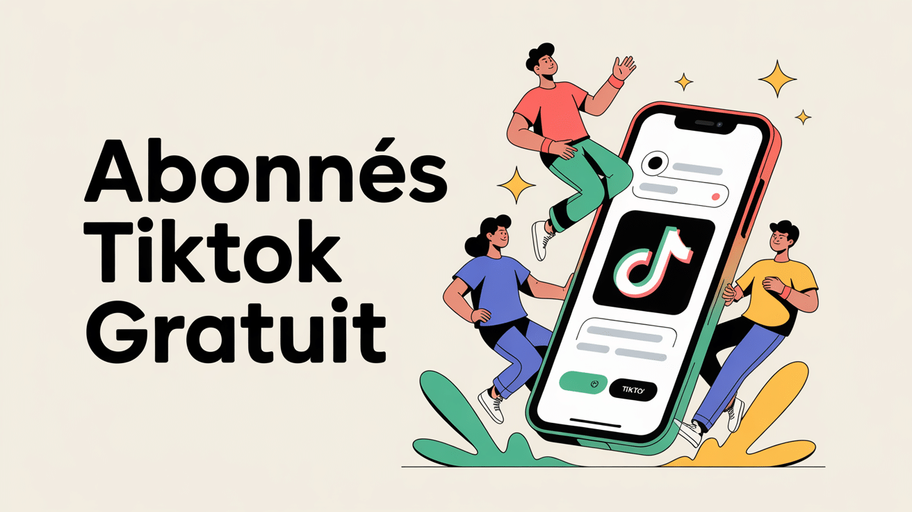 Croissance abonnés TikTok gratuit stylisée