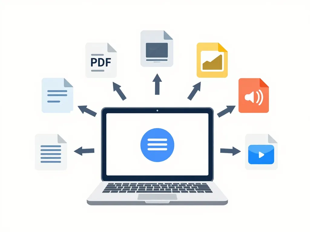 diagramme convertio fichiers pdf image audio video