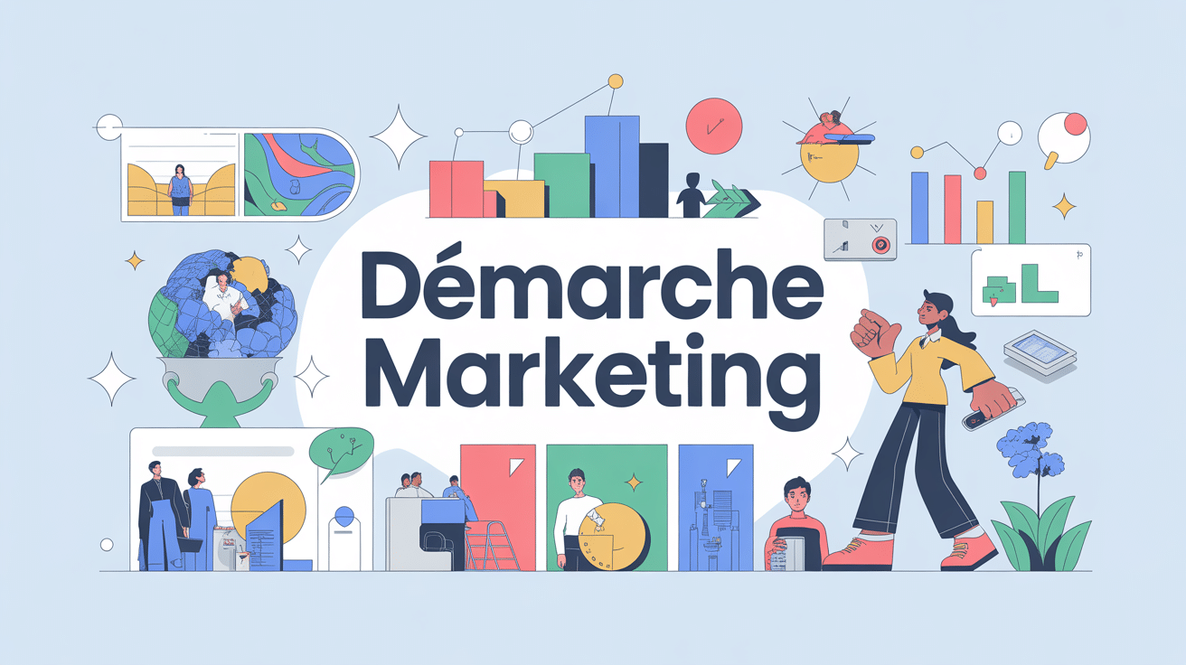 illustration globale démarche marketing PME