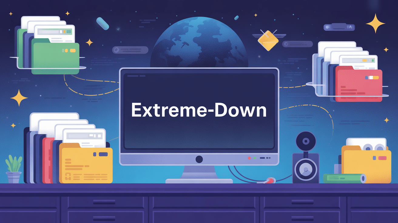 Illustration extreme-down streaming et téléchargement