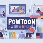 Illustration Powtoon storyboard création vidéo animée