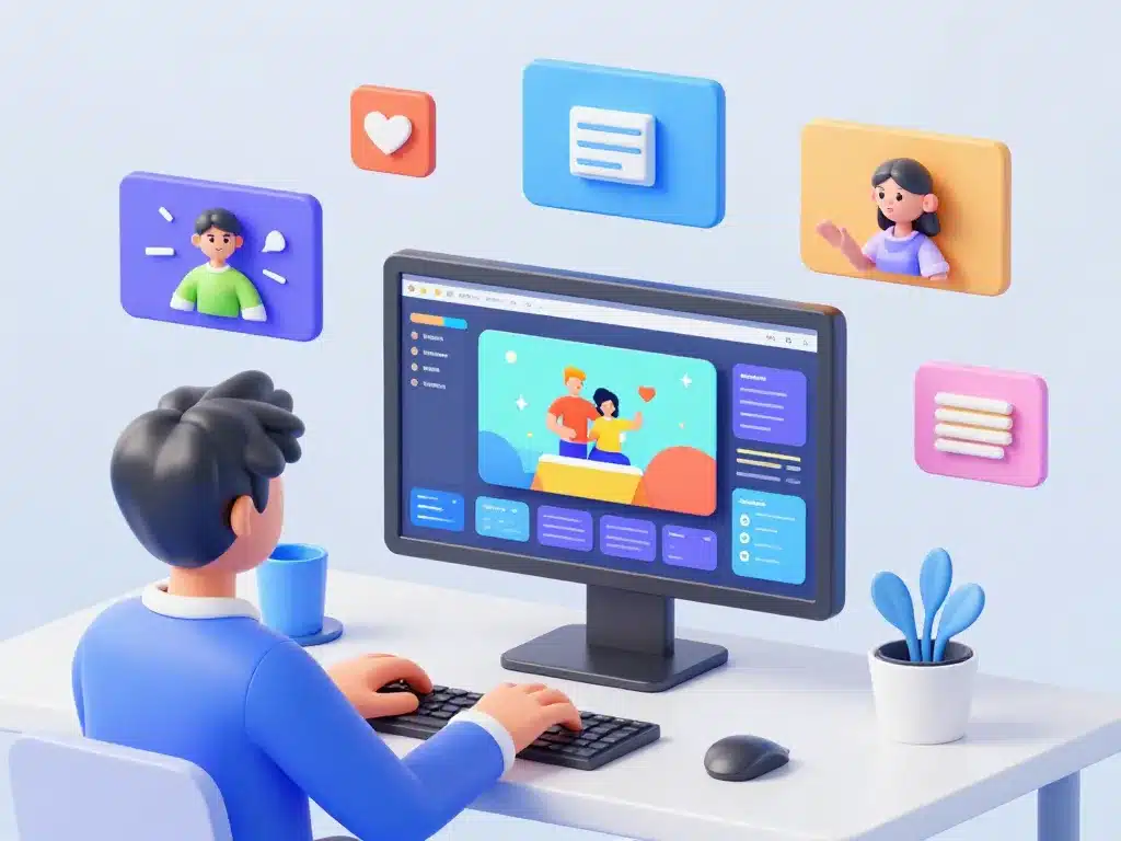 Powtoon interface utilisateur templates vidéo animée