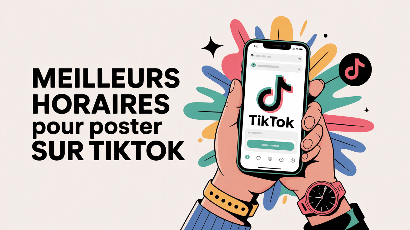 quand poster sur tiktok illustration smartphone horaires