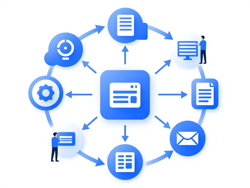 Diagramme modules clés du support SimplyDesk