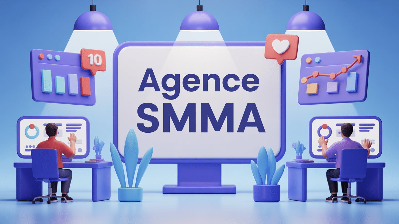 illustration agence smma entrepreneurs écrans réseaux sociaux