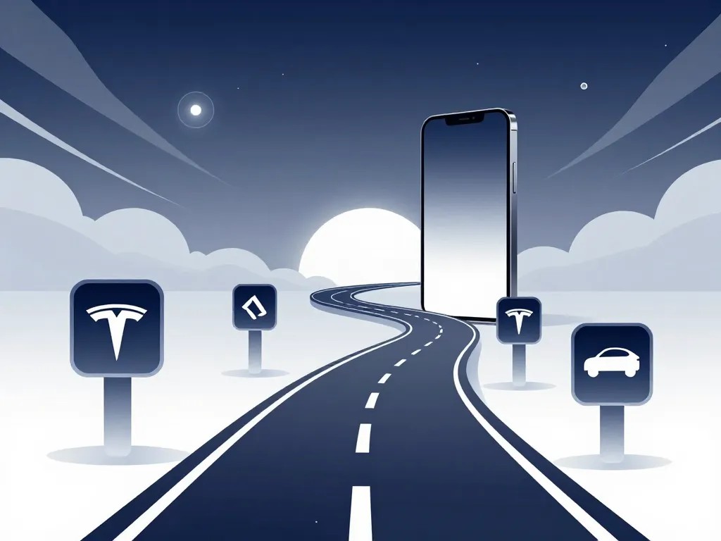 illustration stratégie lancement téléphone tesla