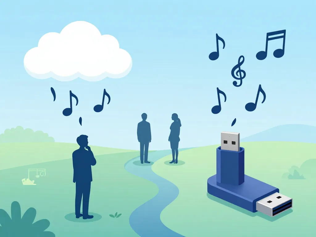illustration youtube ou mp3 comparaison streaming et mp3