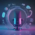 Illustration Adobe Podcast création audio avec IA