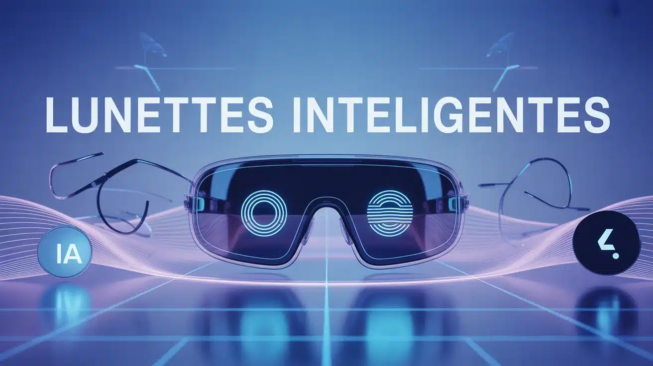 illustration lunettes intelligentes futuristes technologie connectivité