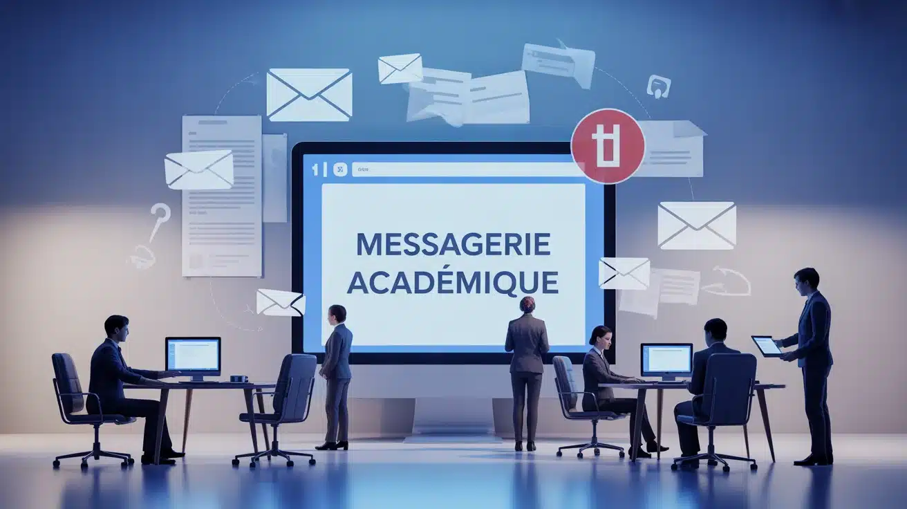 Interface sécurisée messagerie académique avec enveloppes numériques