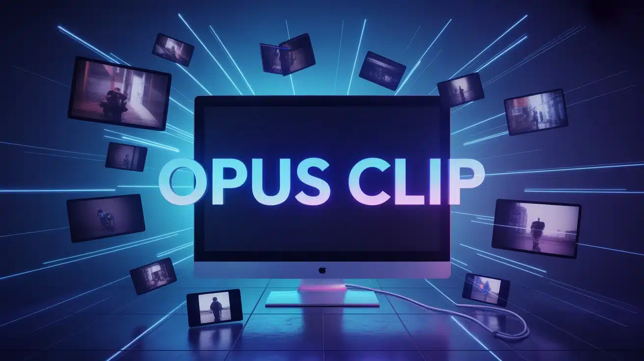 Illustration Opus Clip montage video automatisé par intelligence artificielle