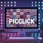 Interface PicClick avec mosaïque d'images et filtres dynamiques