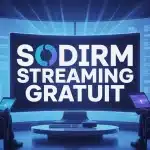 Illustration Sodirm streaming gratuit interface epuree bleue blanche