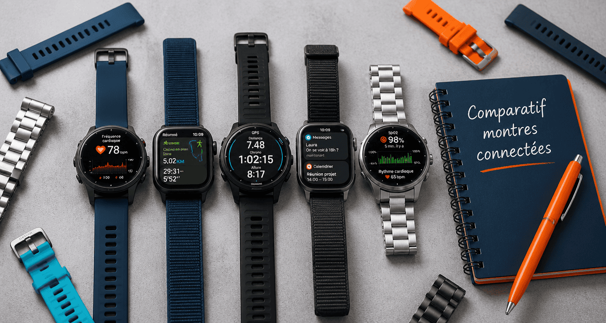 comparatif montre connectée cinq modèles