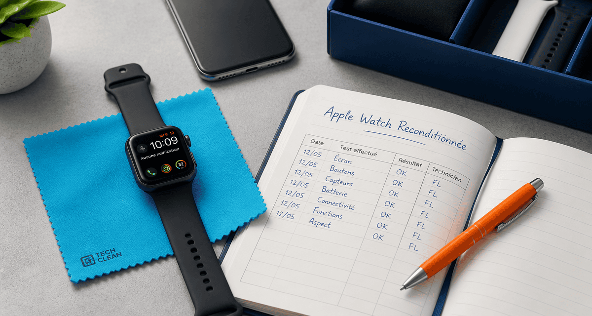 apple watch reconditionne sur bureau moderne