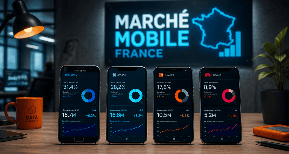 étude de marché téléphonie mobile, smartphones et données réseau