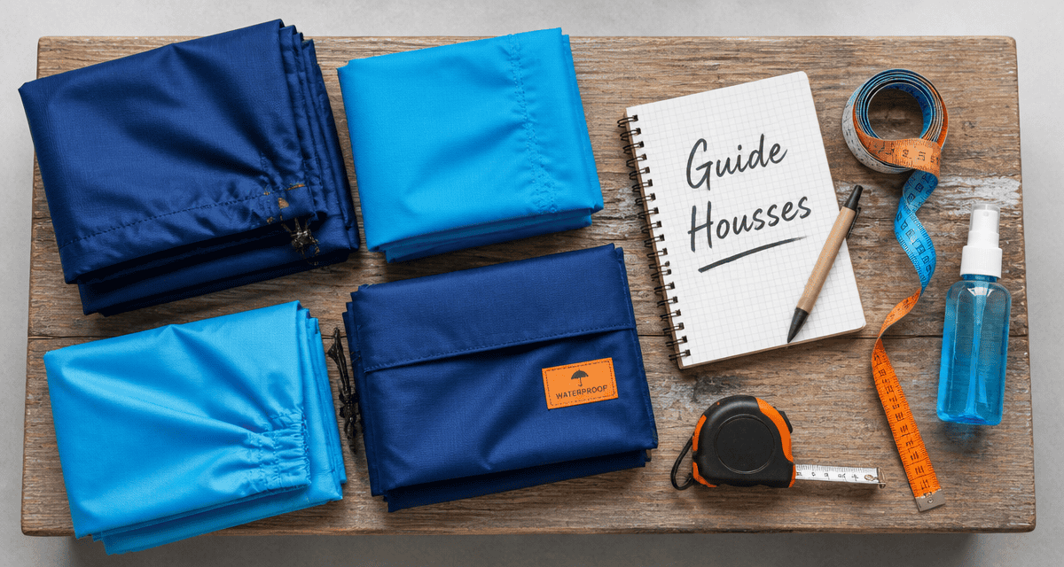 housse de protection pliée, tissus Oxford et polyester, accessoires de mesure